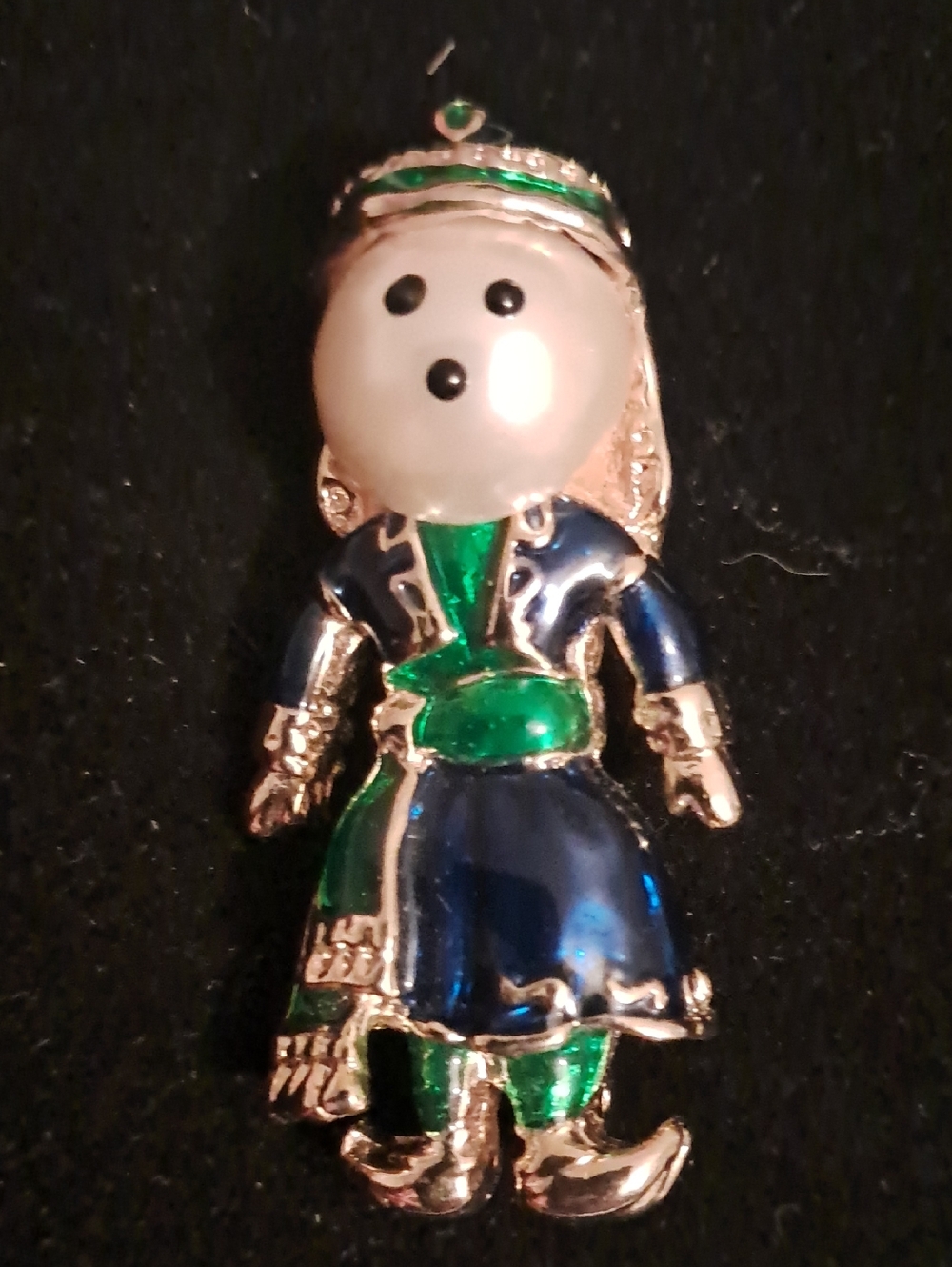 Vintage "International Girl" Brooch